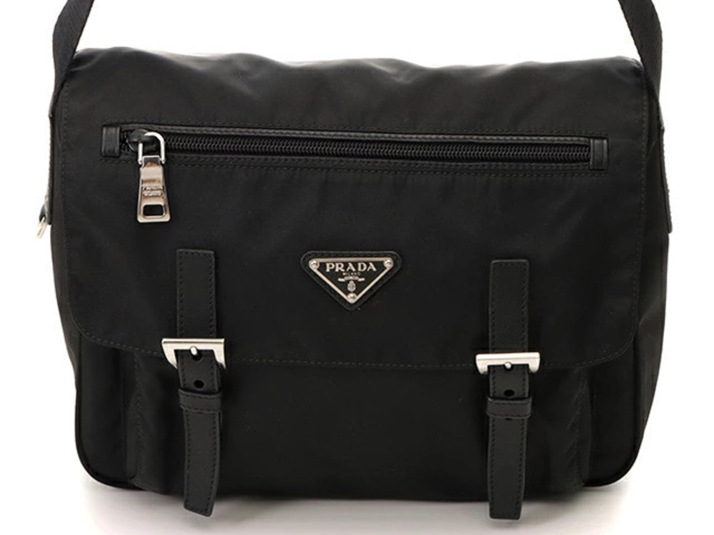 Prada Tessuto Shoulder Bag Black